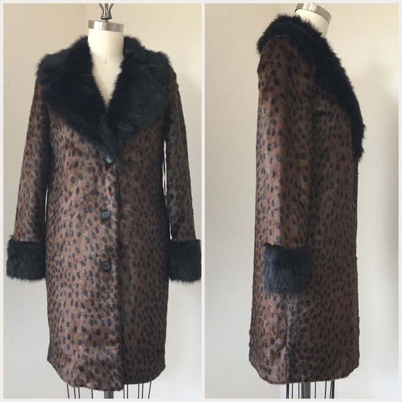 NWT EAVES X REVOLVE Emmie Faux Fur Coat Leopard - Picture 3 of 8